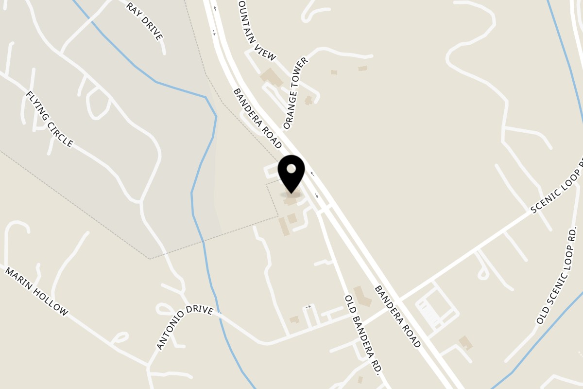 Map showing the location of El Chaparral Mexican Restaurant Helotes on 15103 Bandera Rd in Helotes